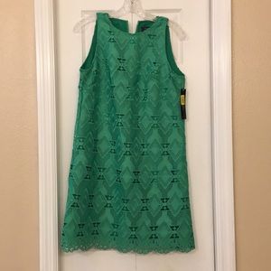 Women Size 4 Tahari lace brand new green dress